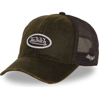 Petten gebogen bruin snapback MAC17 van Von Dutch