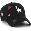 petten-gebogen-zwart-verstelbaar-clean-up-multi-scatter-van-los-angeles-dodgers-mlb-van-47-brand