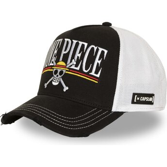 Petten gebogen zwart snapback OP8 Straw Hat Pirates One Piece van Capslab