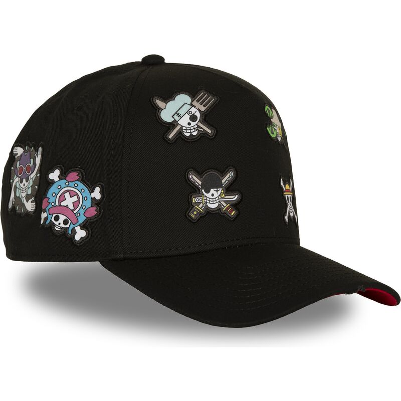 petten-gebogen-zwart-snapback-op8-fla-straw-hat-pirates-one-piece-van-capslab