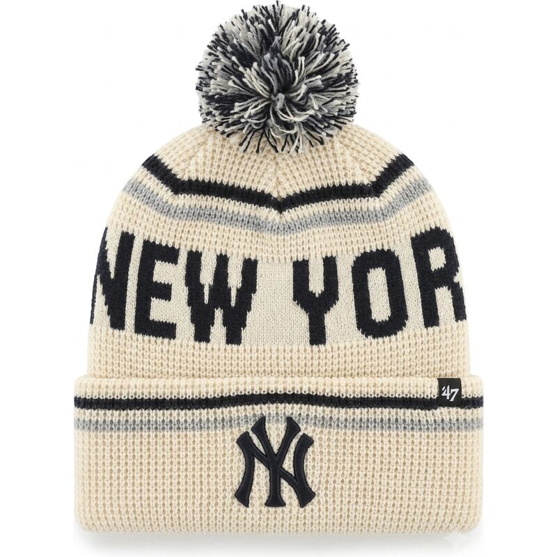 mutsen-pompon-creme-quattrle-cuff-knit-van-new-york-yankees-mlb-van-47-brand