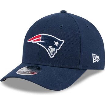 Petten gebogen marineblauw snapback 9FORTY M-Crown Team van New England Patriots NFL van New Era
