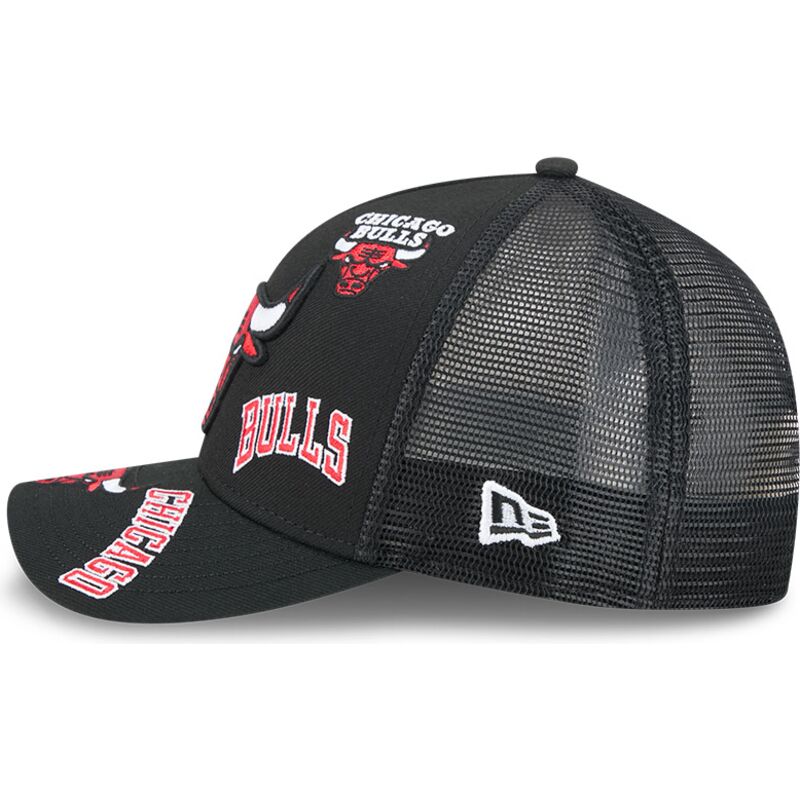 petten-gebogen-zwart-snapback-9forty-m-crown-a-frame-all-over-van-chicago-bulls-nba-van-new-era