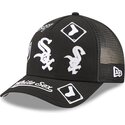 petten-gebogen-zwart-snapback-9forty-m-crown-a-frame-all-over-van-chicago-white-sox-mlb-van-new-era