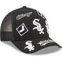 petten-gebogen-zwart-snapback-9forty-m-crown-a-frame-all-over-van-chicago-white-sox-mlb-van-new-era