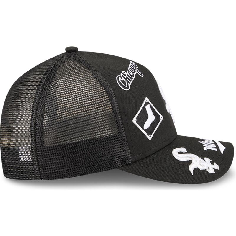 petten-gebogen-zwart-snapback-9forty-m-crown-a-frame-all-over-van-chicago-white-sox-mlb-van-new-era