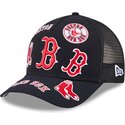 petten-gebogen-marineblauw-snapback-9forty-m-crown-a-frame-all-over-van-boston-red-sox-mlb-van-new-era