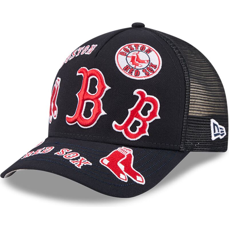 petten-gebogen-marineblauw-snapback-9forty-m-crown-a-frame-all-over-van-boston-red-sox-mlb-van-new-era