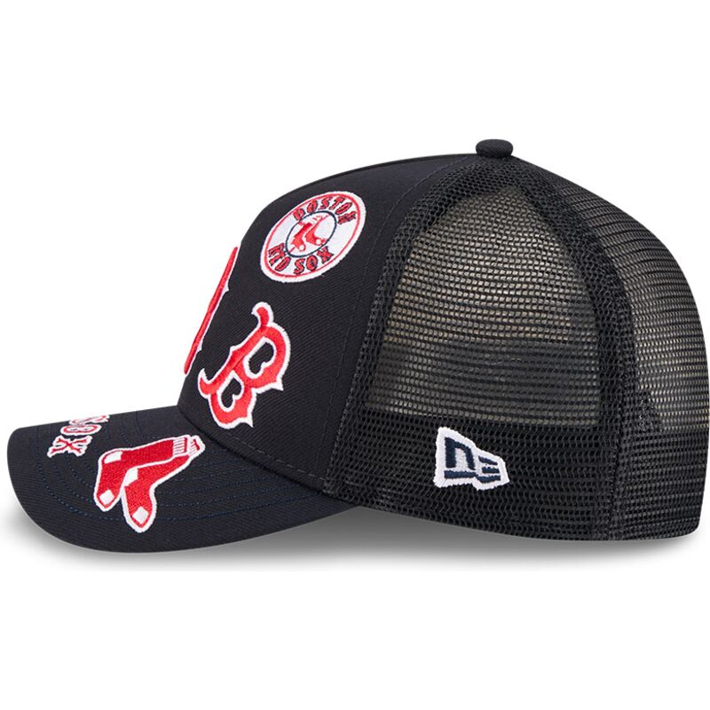 petten-gebogen-marineblauw-snapback-9forty-m-crown-a-frame-all-over-van-boston-red-sox-mlb-van-new-era