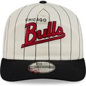 petten-gebogen-beige-snapback-19twenty-pinstripe-van-chicago-bulls-nba-van-new-era