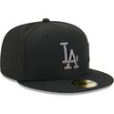 petten-plat-zwart-fitted-59fifty-side-script-van-los-angeles-dodgers-mlb-van-new-era