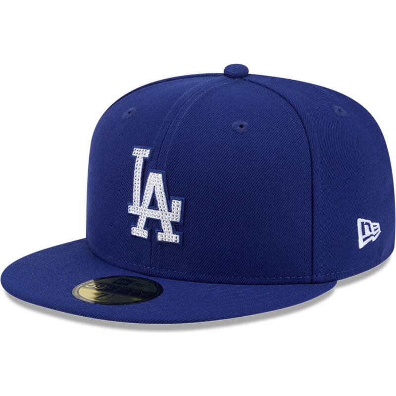 petten-plat-blauw-fitted-59fifty-rhinstone-badge-van-los-angeles-dodgers-mlb-van-new-era