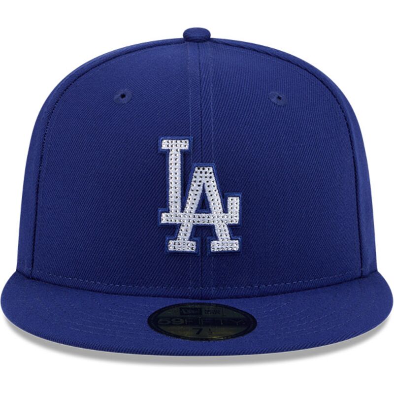 petten-plat-blauw-fitted-59fifty-rhinstone-badge-van-los-angeles-dodgers-mlb-van-new-era