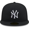 petten-plat-zwart-fitted-59fifty-rhinestone-badge-van-new-york-yankees-mlb-van-new-era