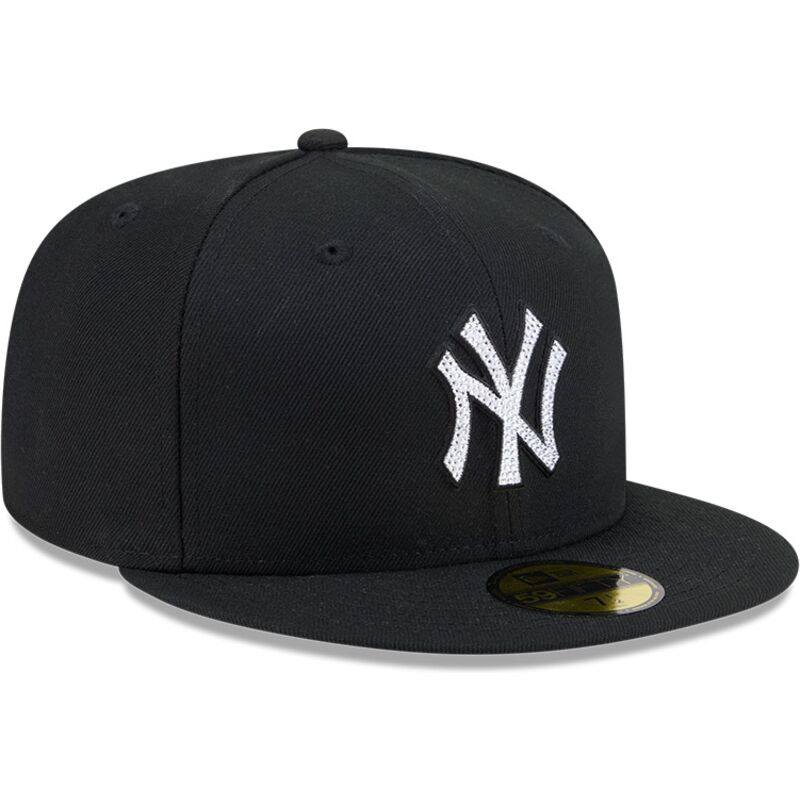 petten-plat-zwart-fitted-59fifty-rhinestone-badge-van-new-york-yankees-mlb-van-new-era