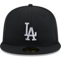 petten-plat-zwart-fitted-59fifty-rhinestone-van-los-angeles-dodgers-mlb-van-new-era