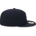 petten-plat-marineblauw-fitted-59fifty-side-script-van-new-york-yankees-mlb-van-new-era
