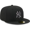 petten-plat-zwart-fitted-59fifty-side-script-van-new-york-yankees-mlb-van-new-era