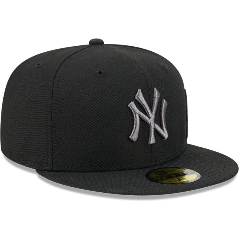 petten-plat-zwart-fitted-59fifty-side-script-van-new-york-yankees-mlb-van-new-era