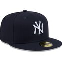 petten-plat-marineblauw-fitted-59fifty-rhinestone-badge-van-new-york-yankees-mlb-van-new-era