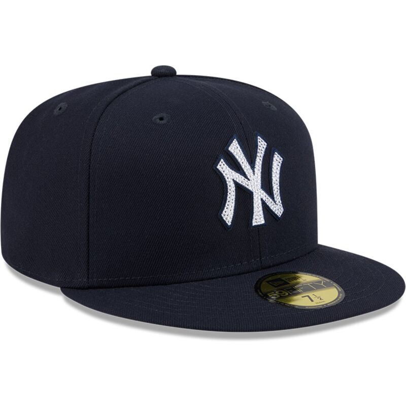 petten-plat-marineblauw-fitted-59fifty-rhinestone-badge-van-new-york-yankees-mlb-van-new-era