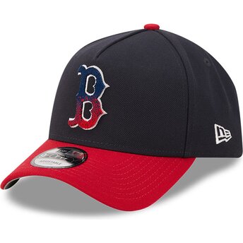 Petten gebogen marineblauw snapback 9FORTY A Frame NA Lifestyle F1 van Boston Red Sox MLB van New Era