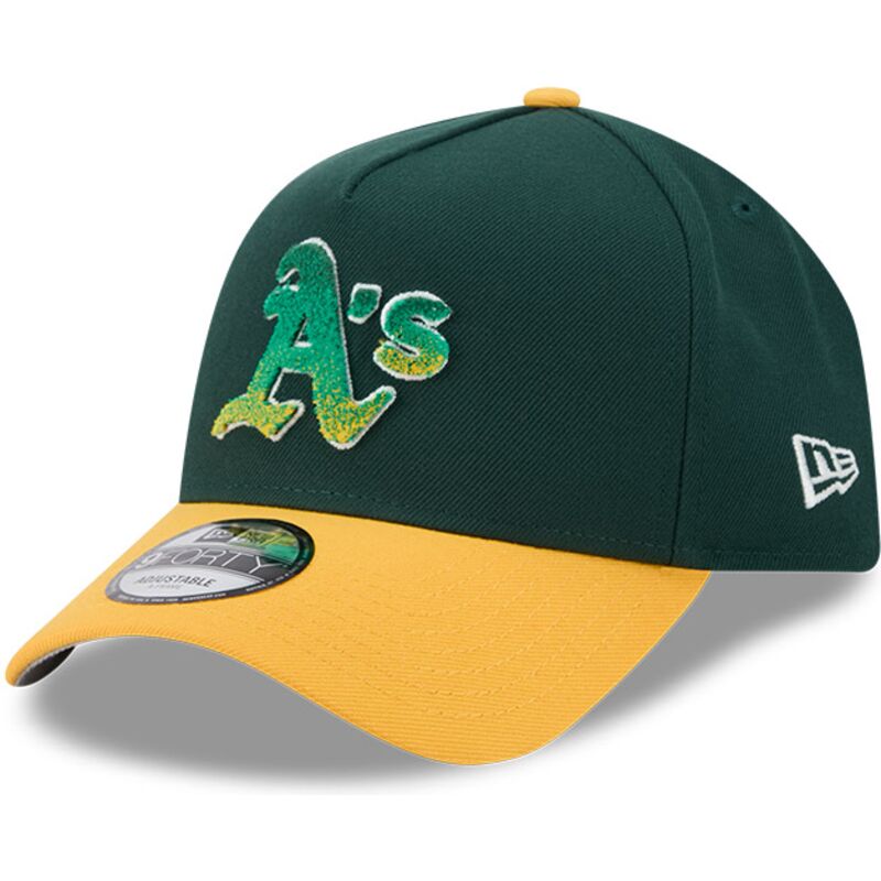 petten-gebogen-groen-snapback-9forty-a-frame-na-lifestyle-f1-van-oakland-athletics-mlb-van-new-era