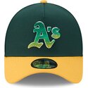 petten-gebogen-groen-snapback-9forty-a-frame-na-lifestyle-f1-van-oakland-athletics-mlb-van-new-era