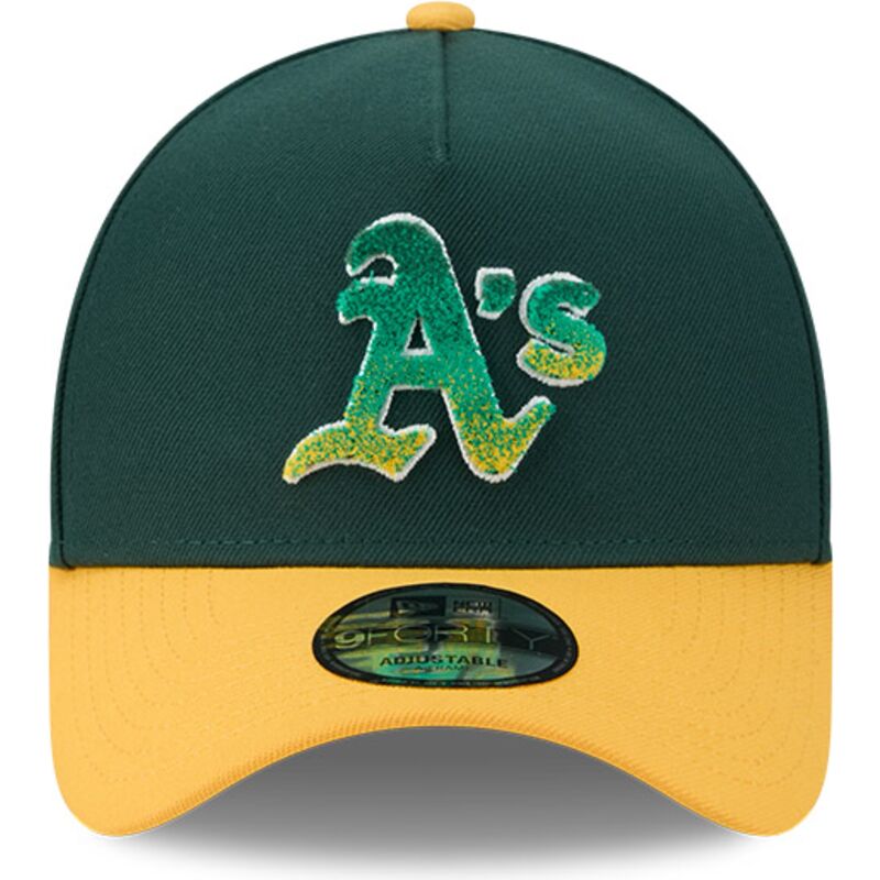 petten-gebogen-groen-snapback-9forty-a-frame-na-lifestyle-f1-van-oakland-athletics-mlb-van-new-era