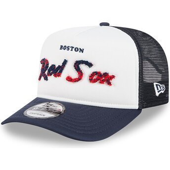 Petten gebogen marineblauw snapback 9FIFTY A Frame NA Lifestyle F1 van Boston Red Sox MLB van New Era