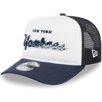 Petten gebogen marineblauw snapback 9FIFTY A Frame NA Lifestyle F1 van New York Yankees MLB van New Era