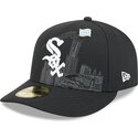 petten-gebogen-zwart-fitted-59fifty-pin-na-lifestyle-f1-van-chicago-white-sox-mlb-van-new-era
