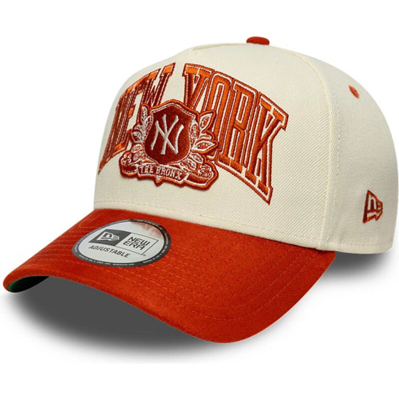 petten-gebogen-beige-snapback-e-frame-wordmark-suede-van-new-york-yankees-mlb-van-new-era