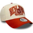 petten-gebogen-beige-snapback-e-frame-wordmark-suede-van-new-york-yankees-mlb-van-new-era