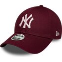 petten-gebogen-rood-verstelbaar-rosa-9forty-metallic-van-new-york-yankees-mlb-van-new-era