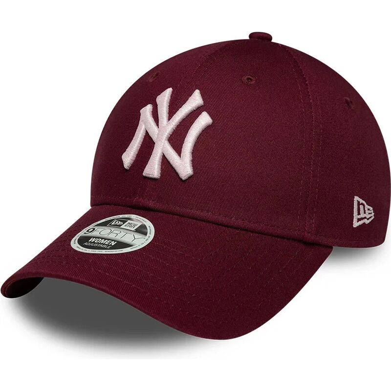 petten-gebogen-rood-verstelbaar-rosa-9forty-metallic-van-new-york-yankees-mlb-van-new-era