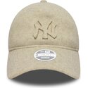 petten-gebogen-beige-verstelbaar-9twenty-a-frame-melton-luxe-van-new-york-yankees-mlb-van-new-era