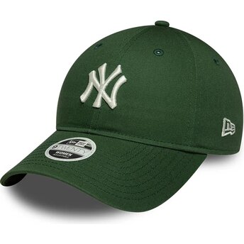 Petten gebogen groen verstelbaar 9TWENTY League Essential Midi van New York Yankees MLB van New Era