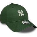 petten-gebogen-groen-verstelbaar-9twenty-league-essential-midi-van-new-york-yankees-mlb-van-new-era