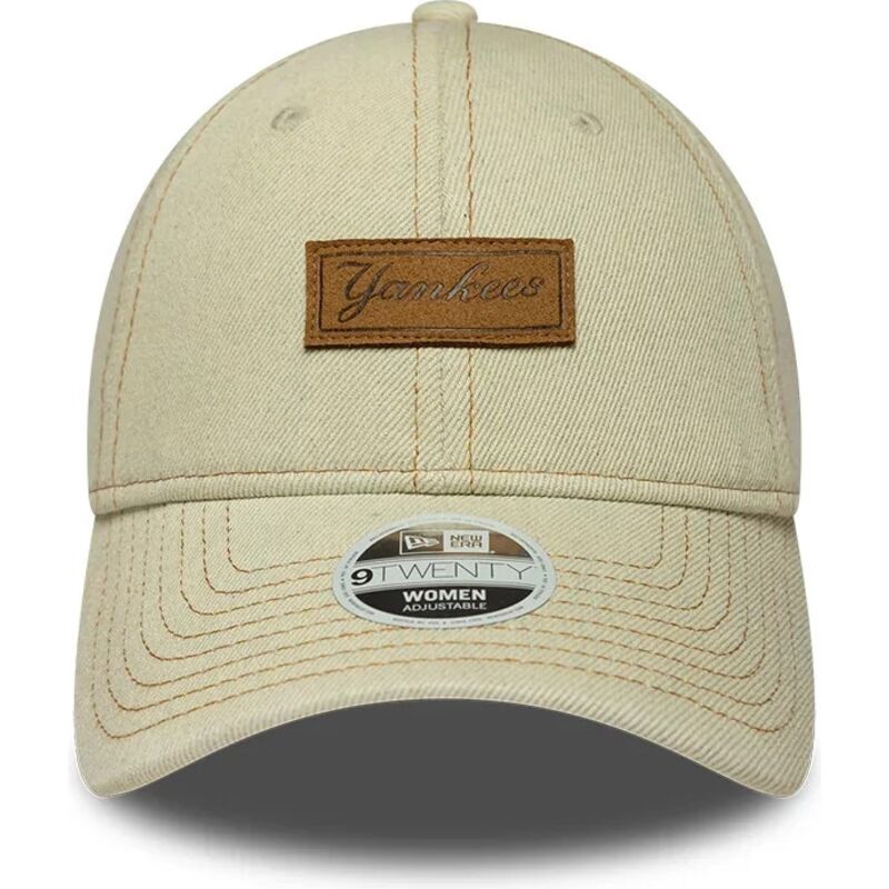petten-gebogen-beige-verstelbaar-9twenty-denim-van-new-york-yankees-mlb-van-new-era