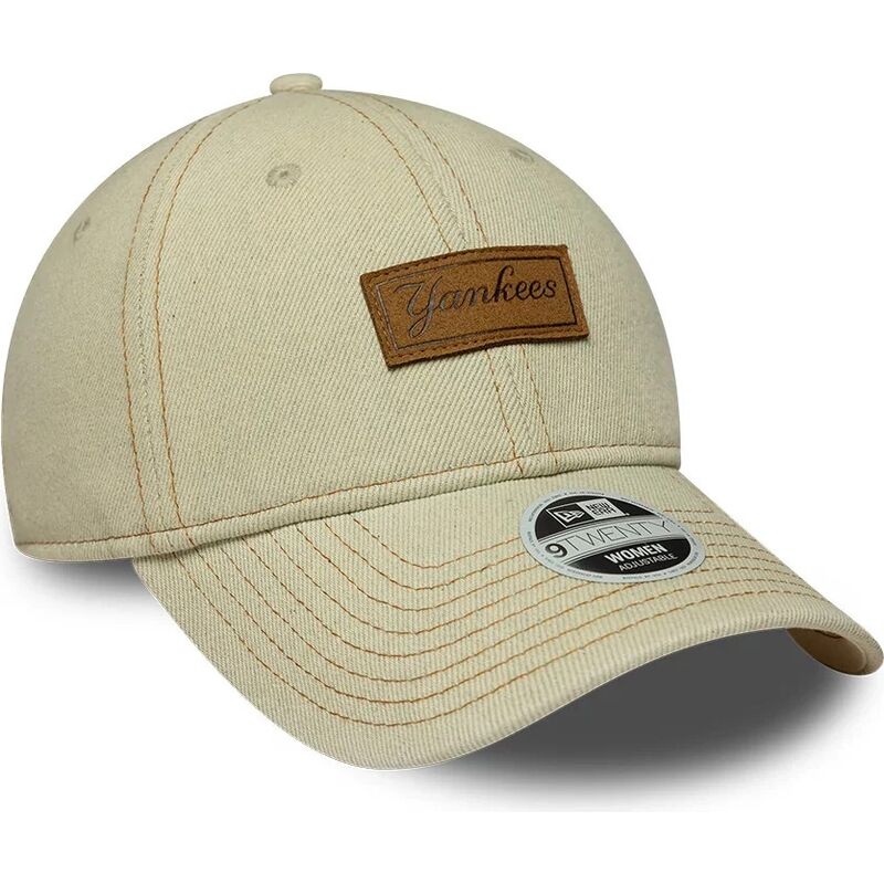 petten-gebogen-beige-verstelbaar-9twenty-denim-van-new-york-yankees-mlb-van-new-era