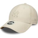 petten-gebogen-beige-verstelbaar-9forty-cord-van-new-york-yankees-mlb-van-new-era