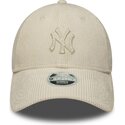 petten-gebogen-beige-verstelbaar-9forty-cord-van-new-york-yankees-mlb-van-new-era