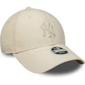 petten-gebogen-beige-verstelbaar-9forty-cord-van-new-york-yankees-mlb-van-new-era
