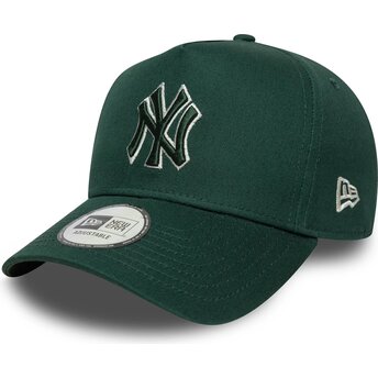 Petten gebogen groen snapback E Frame Team Outline van New York Yankees MLB van New Era