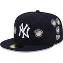 petten-plat-marineblauw-fitted-59fifty-spike-lee-gloves-van-new-york-yankees-mlb-van-new-era