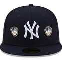 petten-plat-marineblauw-fitted-59fifty-spike-lee-gloves-van-new-york-yankees-mlb-van-new-era
