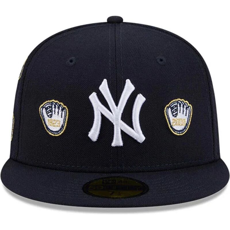 petten-plat-marineblauw-fitted-59fifty-spike-lee-gloves-van-new-york-yankees-mlb-van-new-era