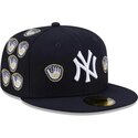 petten-plat-marineblauw-fitted-59fifty-spike-lee-gloves-van-new-york-yankees-mlb-van-new-era