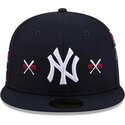 petten-plat-marineblauw-fitted-59fifty-spike-lee-crossed-bats-van-new-york-yankees-mlb-van-new-era